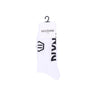 Dolly Noire, Calza Media Uomo Vertical Dlynr Socks, White