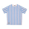 New Era, Maglietta Uomo Ne Stripe Os Tee, Off White/ray Blue
