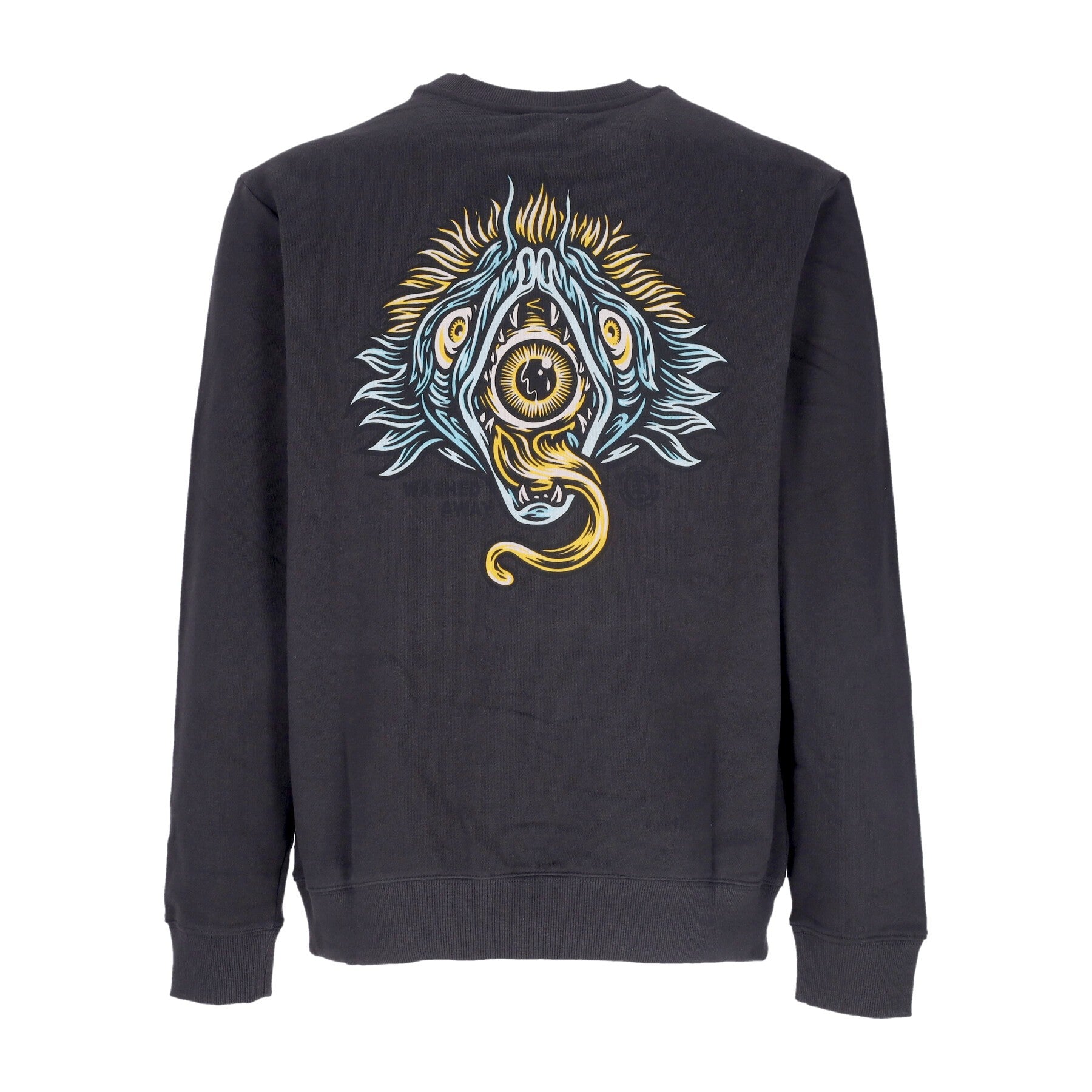 Element, Felpa Leggera Girocollo Uomo The Eye Crewneck X Timber, Off Black