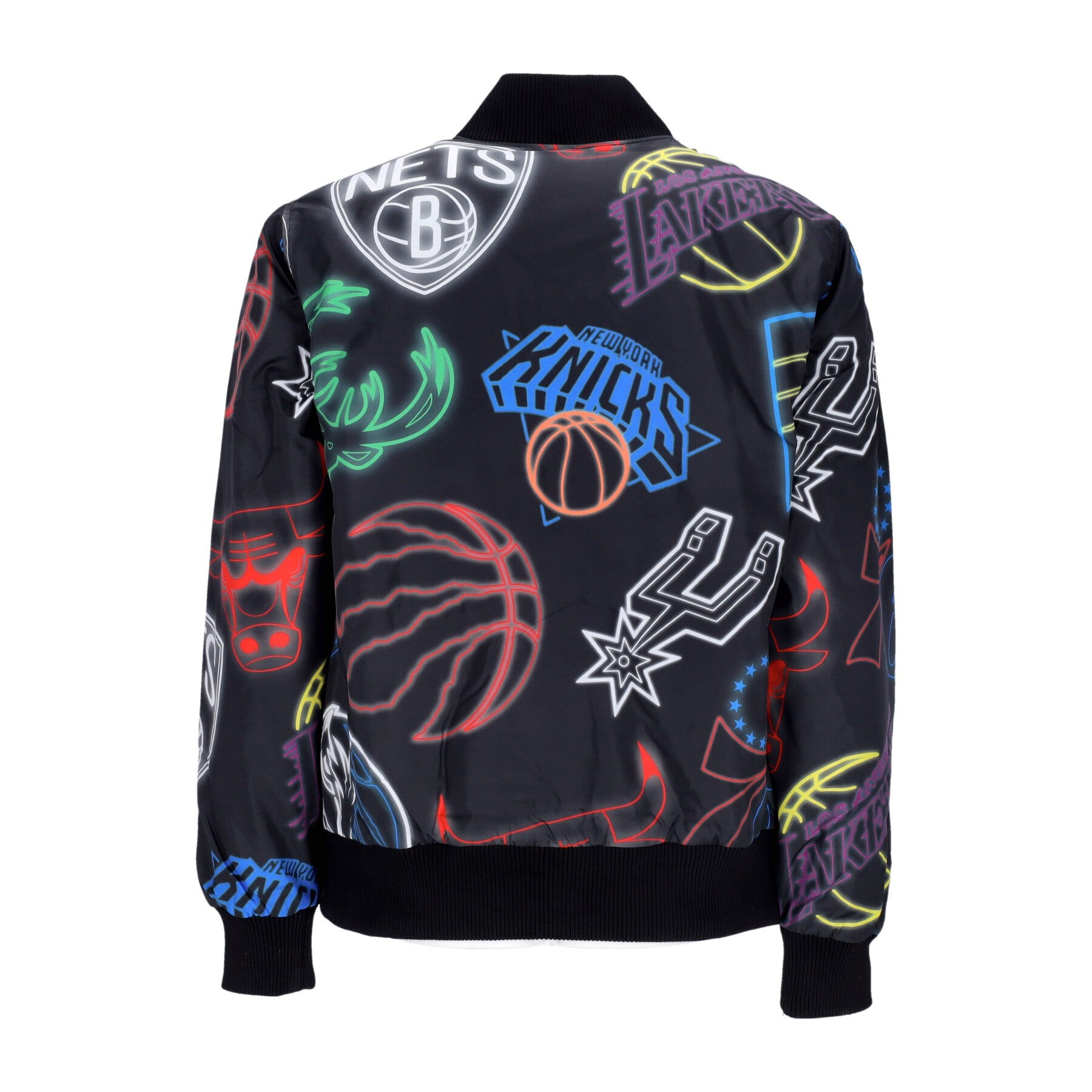 New Era, Giubbotto Bomber Uomo Nba All Over Print Bomber, 