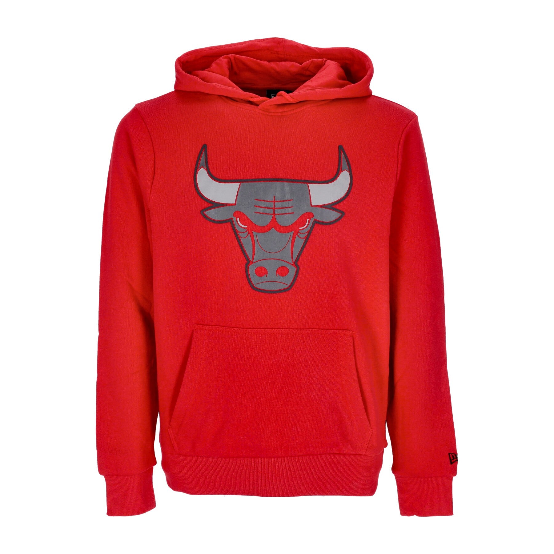 New Era, Felpa Cappuccio Uomo Nba Outline Logo Po Hoodie Chibul, Front Door Red/black