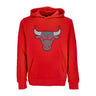 New Era, Felpa Cappuccio Uomo Nba Outline Logo Po Hoodie Chibul, Front Door Red/black