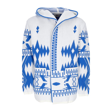 One In A Million, Giubbotto Uomo Hooded L/s Cardigan, White/blue