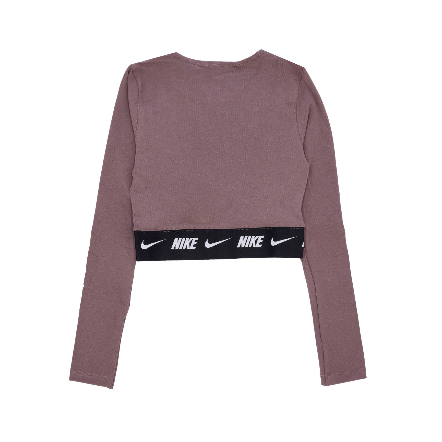 Nike, Maglietta Manica Lunga Corta Donna Sportswear Crop Tape L/s Top, 
