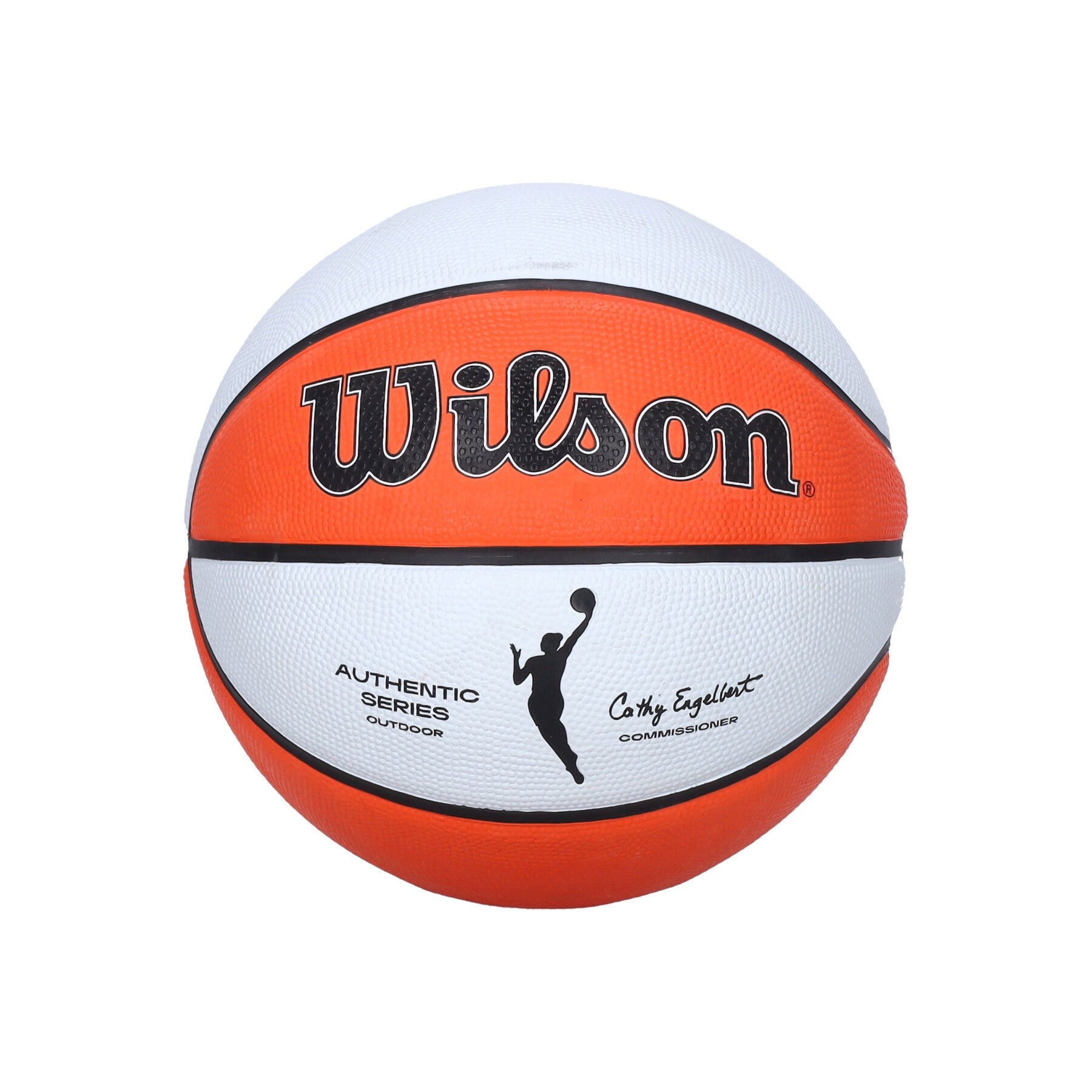 Wilson Team, Pallone Donna Nba Authentic Series Outdoor Basketball Size 6, White/orange