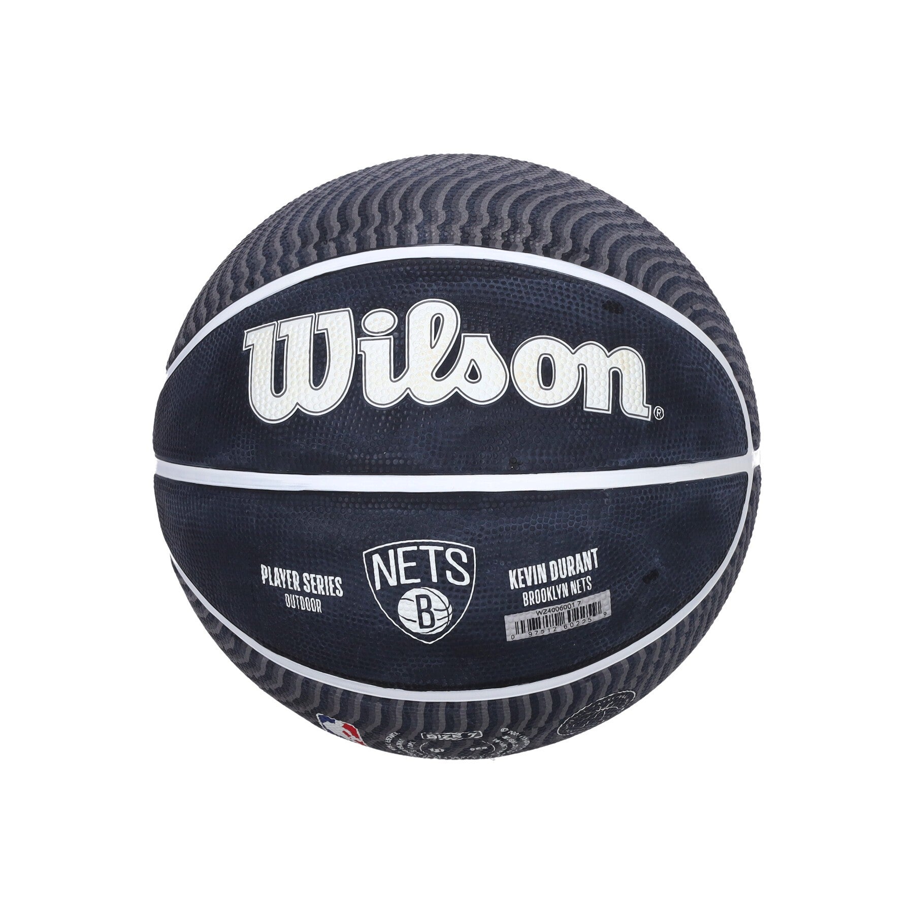 Wilson Team, Pallone Uomo Nba Kevin Durant Icon Outdoor Basketball Size 7, Black