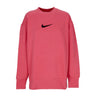 Nike, Felpa Girocollo Donna Sportswear Oversized Fleece Crewneck, Adobe/black