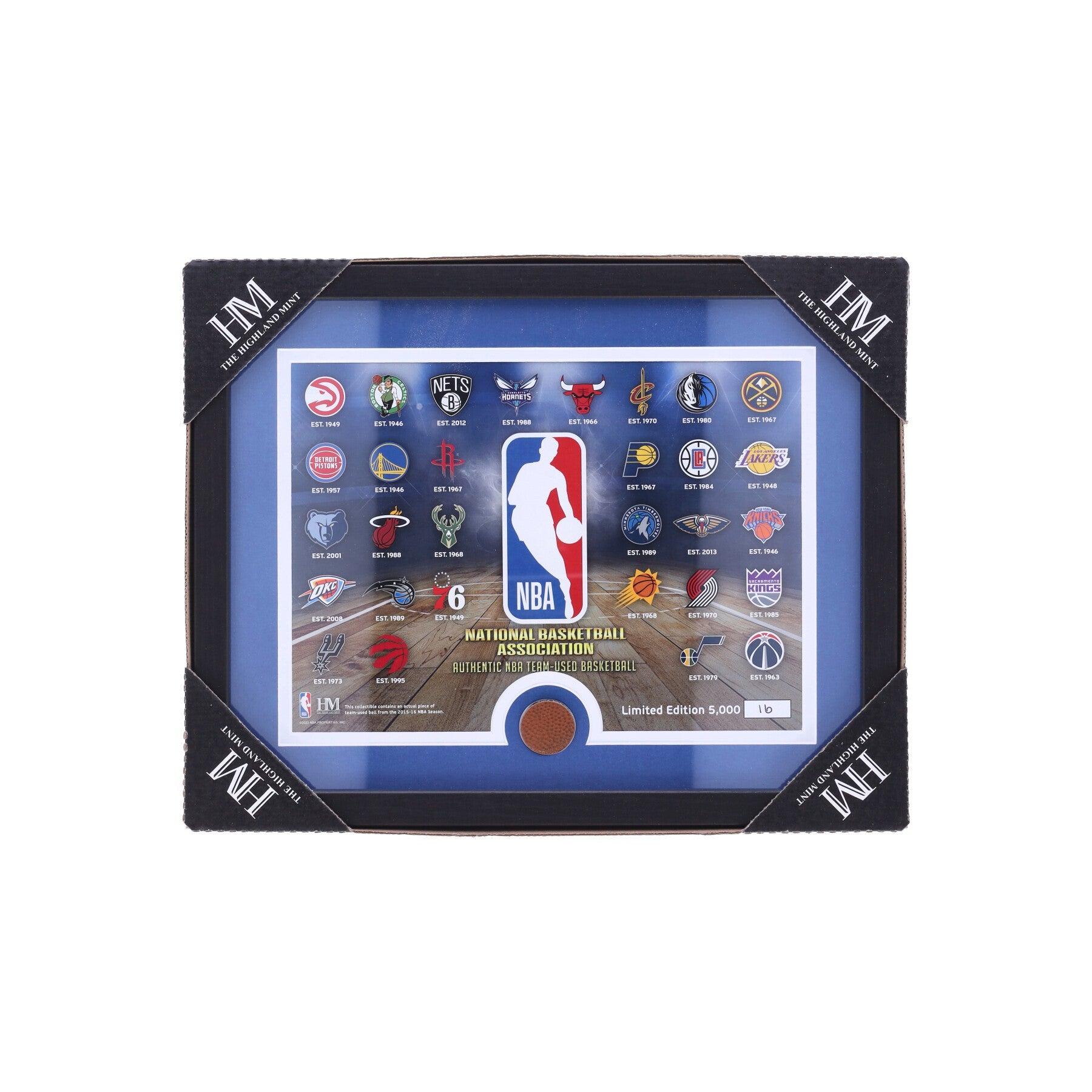 Quadro Unisex Nba All Teams Game Used Ball Collection Multi