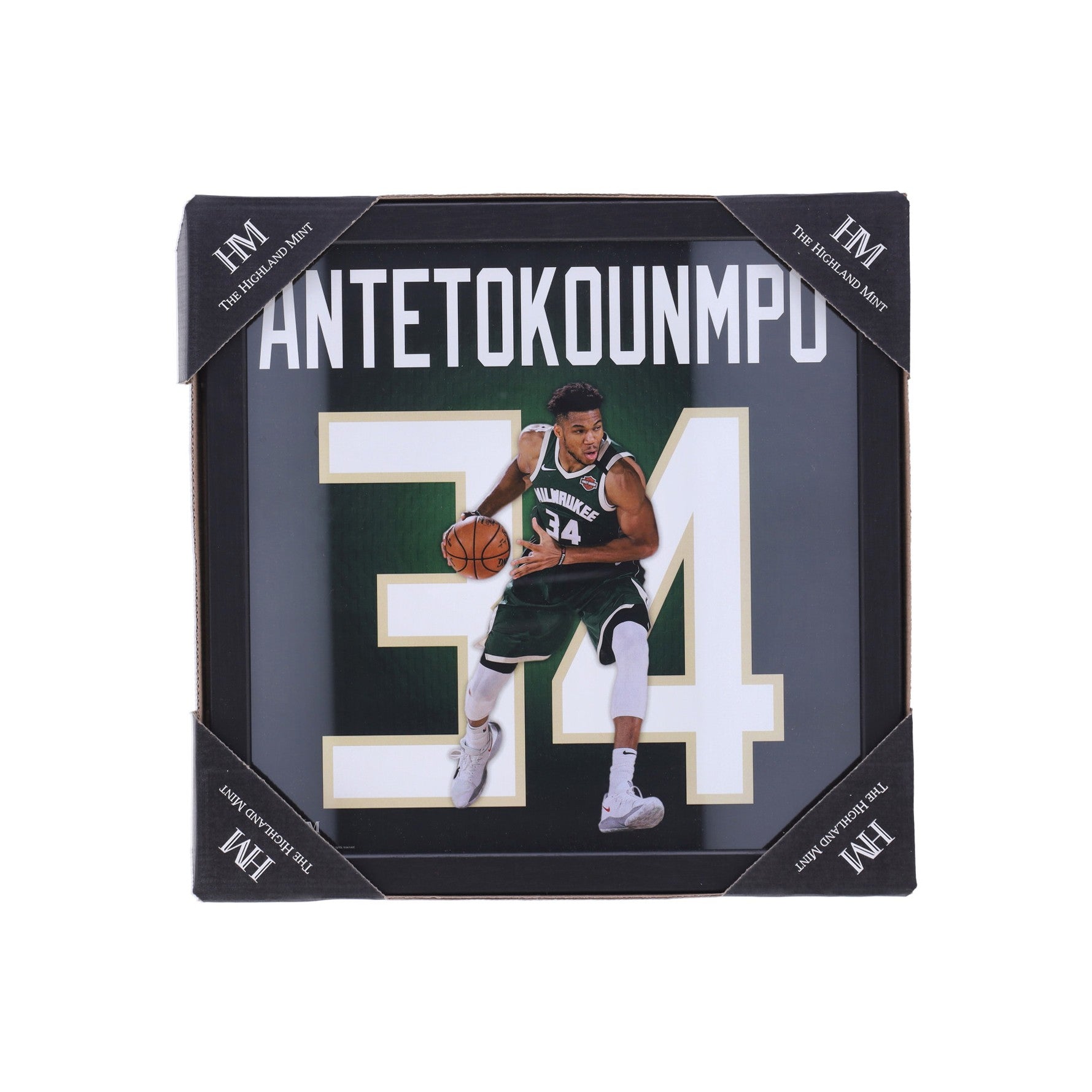 The Highland Mint, Quadro Uomo Nba No 34 Giannis Antetokounmpo Impact Jersey Frame Milbuc, Original Team Colors