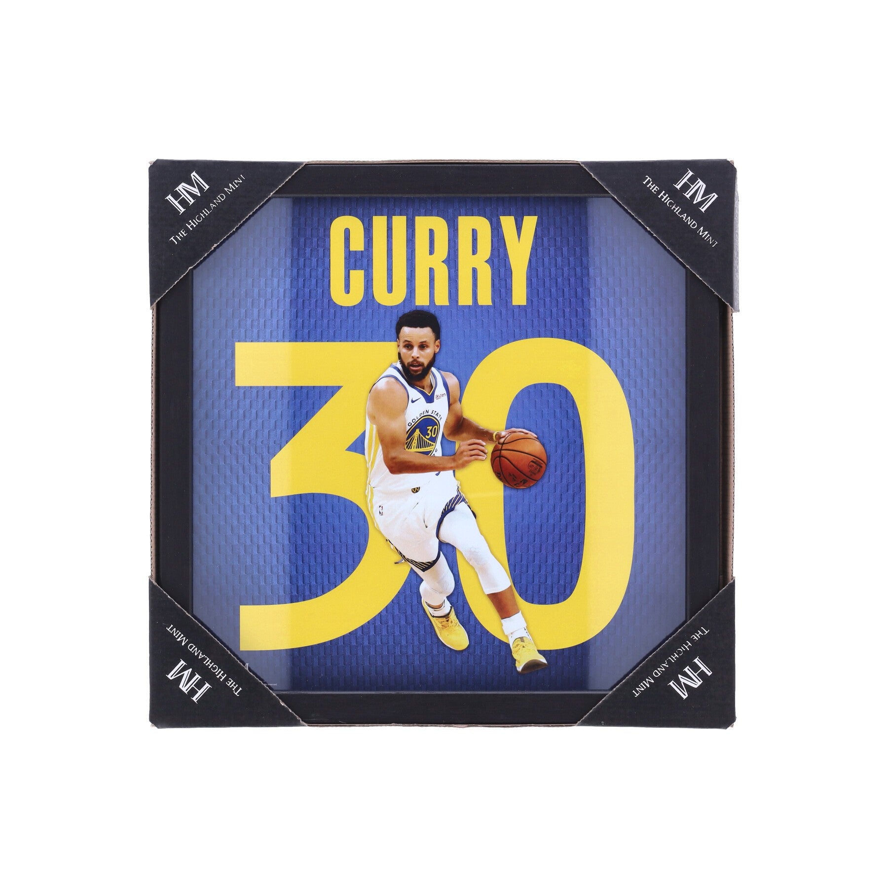The Highland Mint, Quadro Uomo Nba No 30 Stephen Curry Impact Jersey Frame Golwar, Original Team Colors