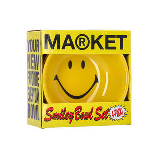 Market, Ciotola Uomo Bowl 4 Piece Set X Smiley, Yellow