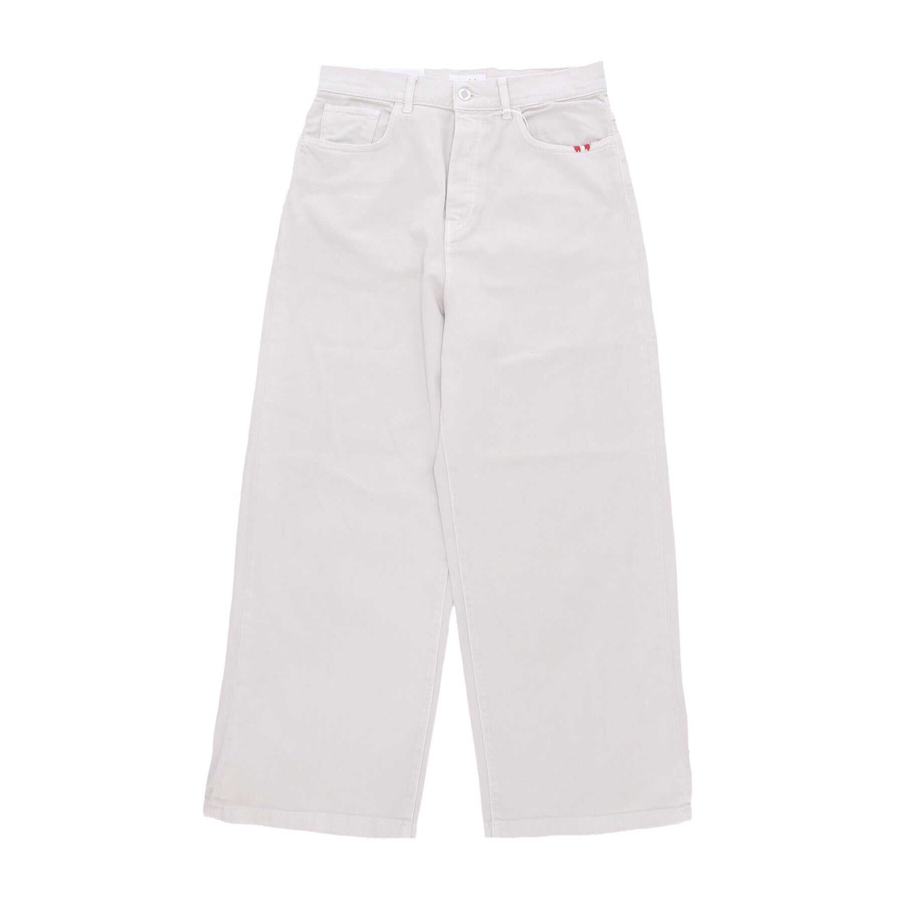 Amish, Pantalone Lungo Uomo Wide Jeans Bull Sw, Ecru