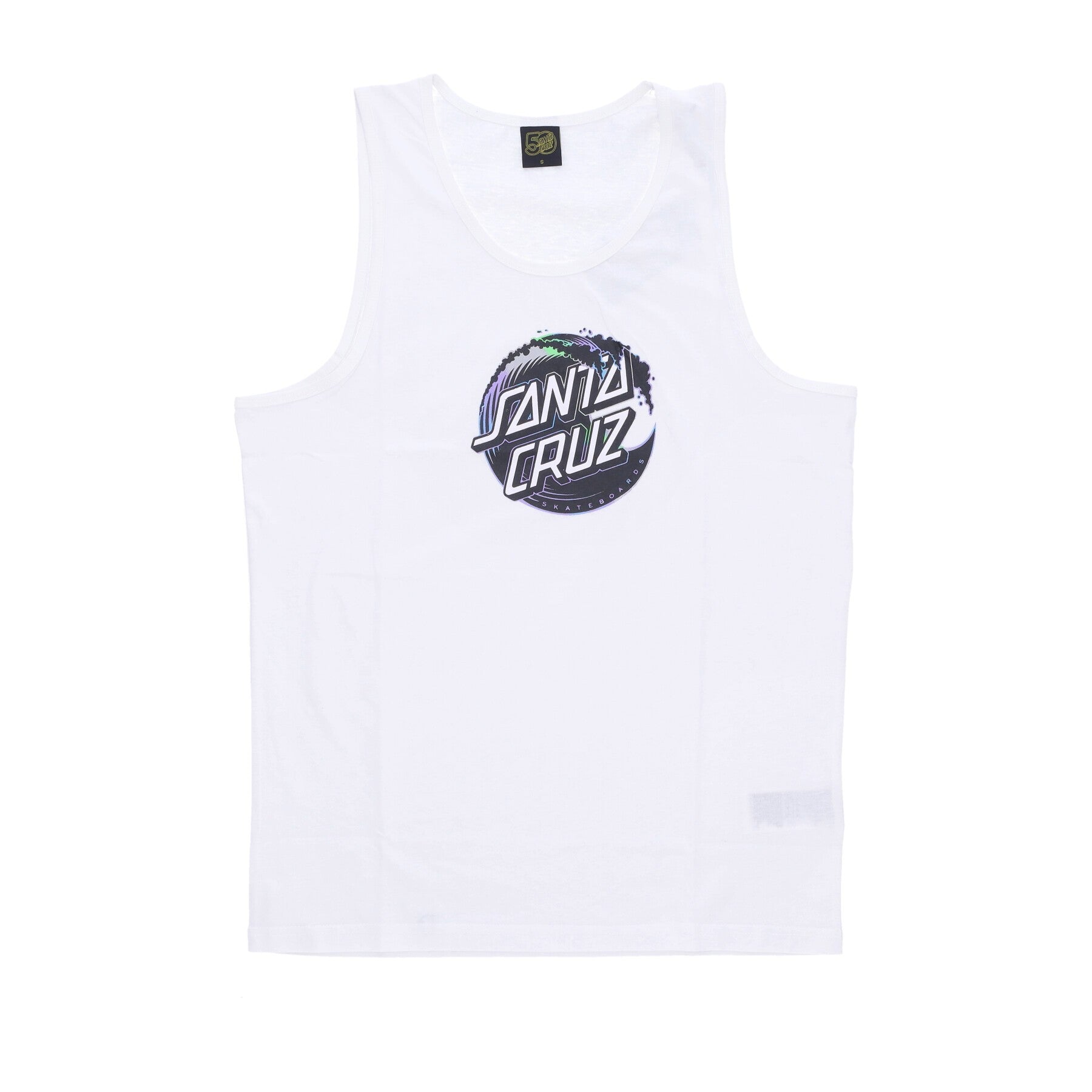 Santa Cruz, Canotta Uomo Holo Wave Dot Vest, White