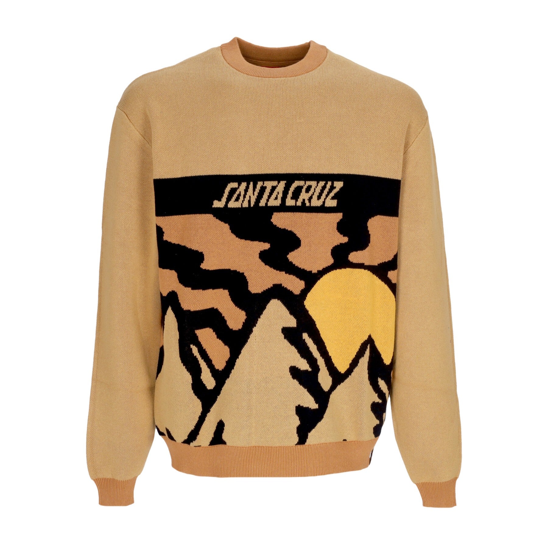 Santa Cruz, Maglione Uomo Vista Knit Crewneck, Parchment