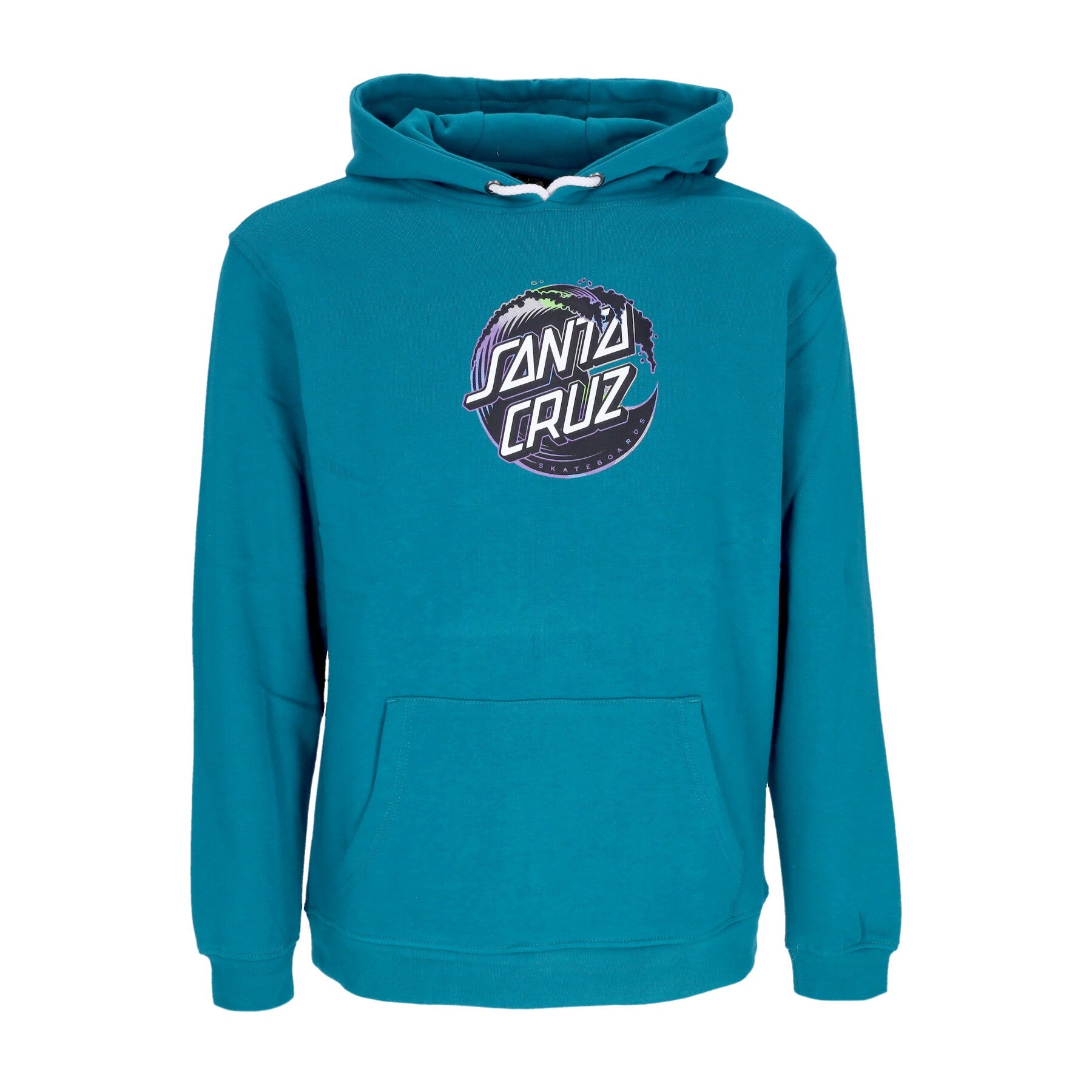 Santa Cruz, Felpa Cappuccio Uomo Holo Wave Dot Hoodie, Verdigris