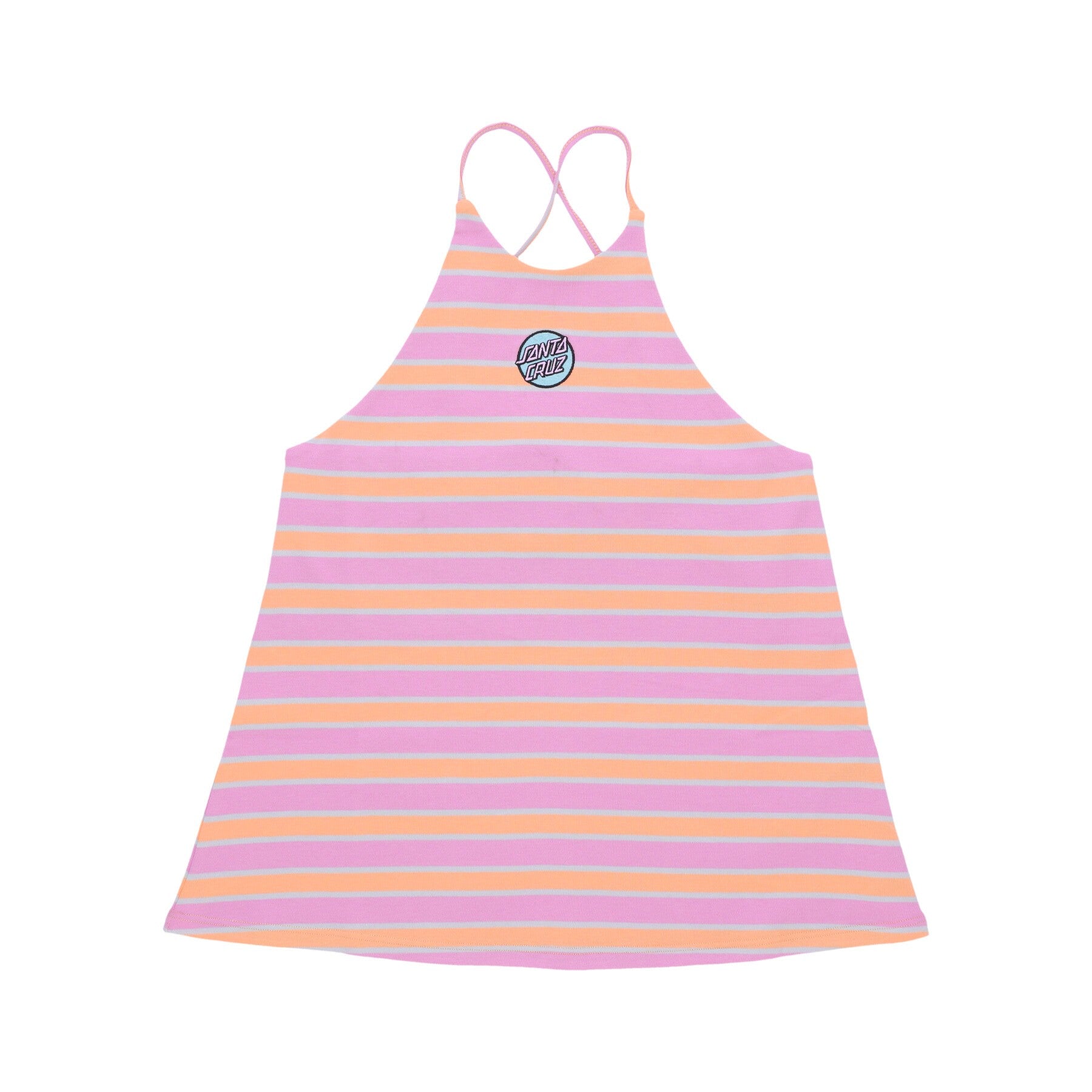 Santa Cruz, Canotta Donna Other Dot Vest, Pink/orange Stripe