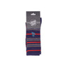 Santa Cruz, Calza Media Uomo Screaming Mini Hand Sock, Navy Blue Stripe