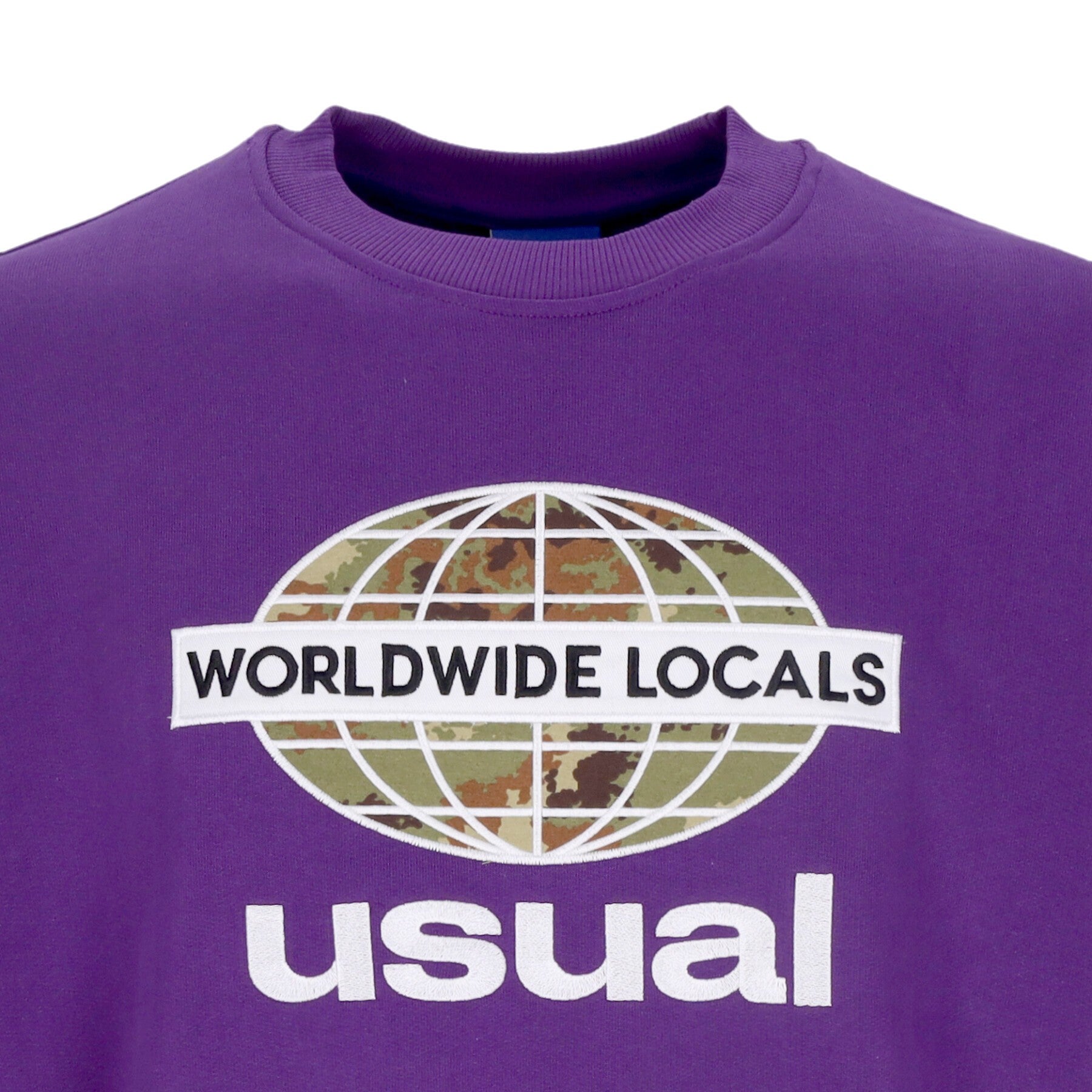 Usual, Felpa Leggera Girocollo Uomo Worldwide Locals Crewneck, 