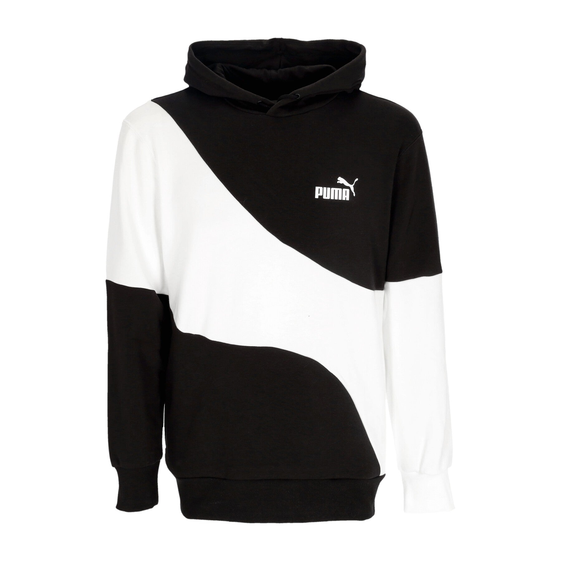 Puma, Felpa Leggera Cappuccio Donna Power Cat Hoodie, Black