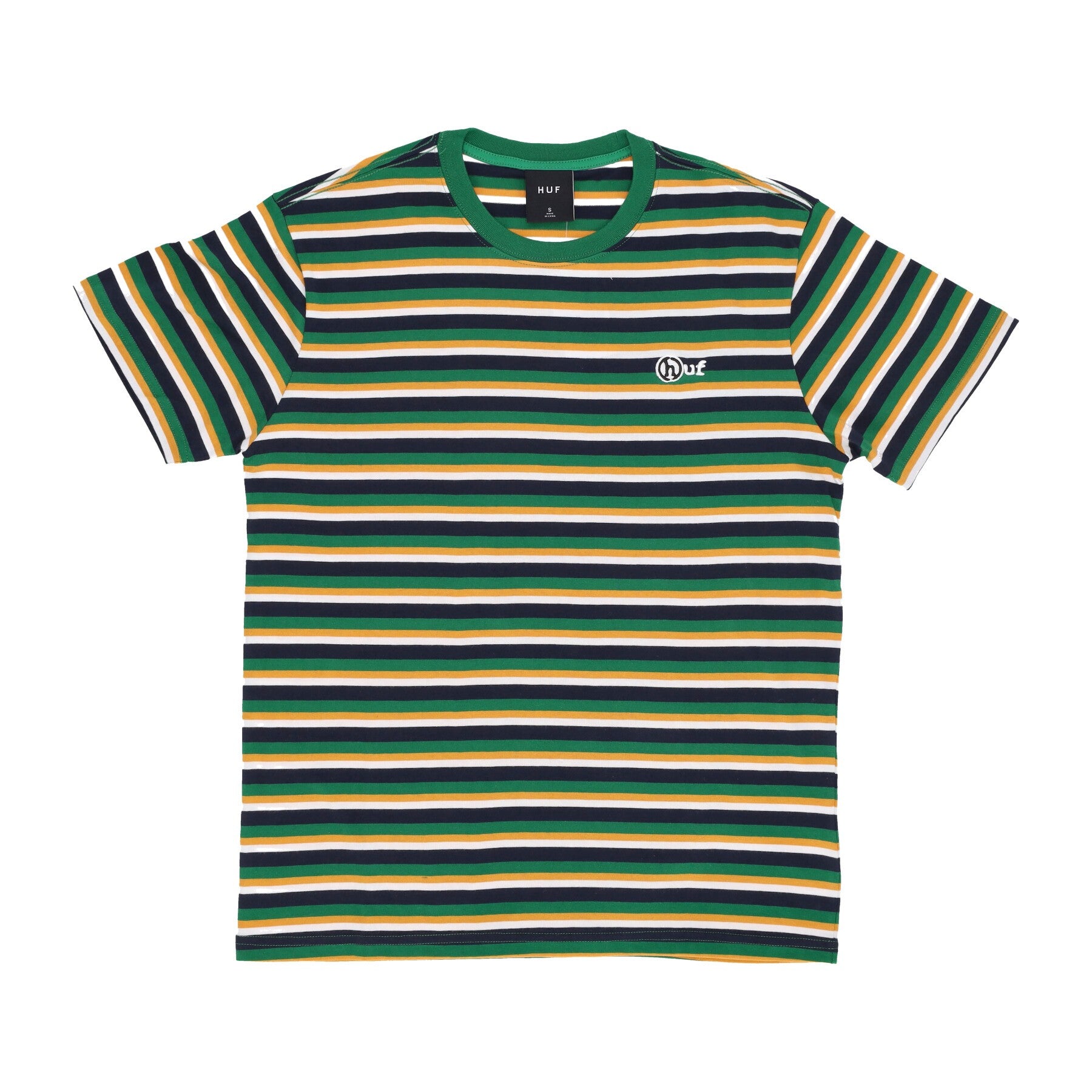 Huf, Maglietta Uomo Webster Stripe Knit Top, Gold