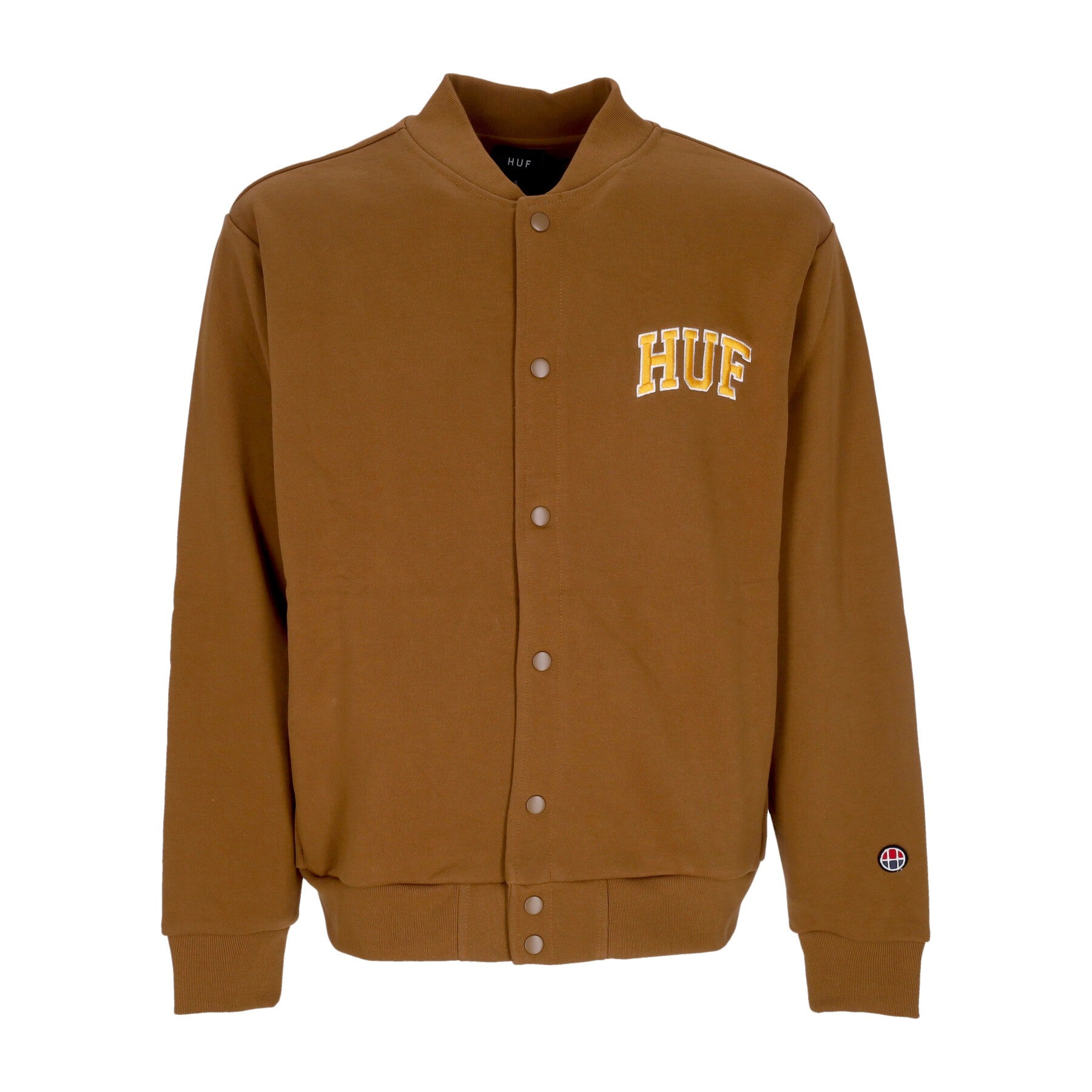 Huf, Felpa Leggera College Uomo Athletic Cardigan, Rubber