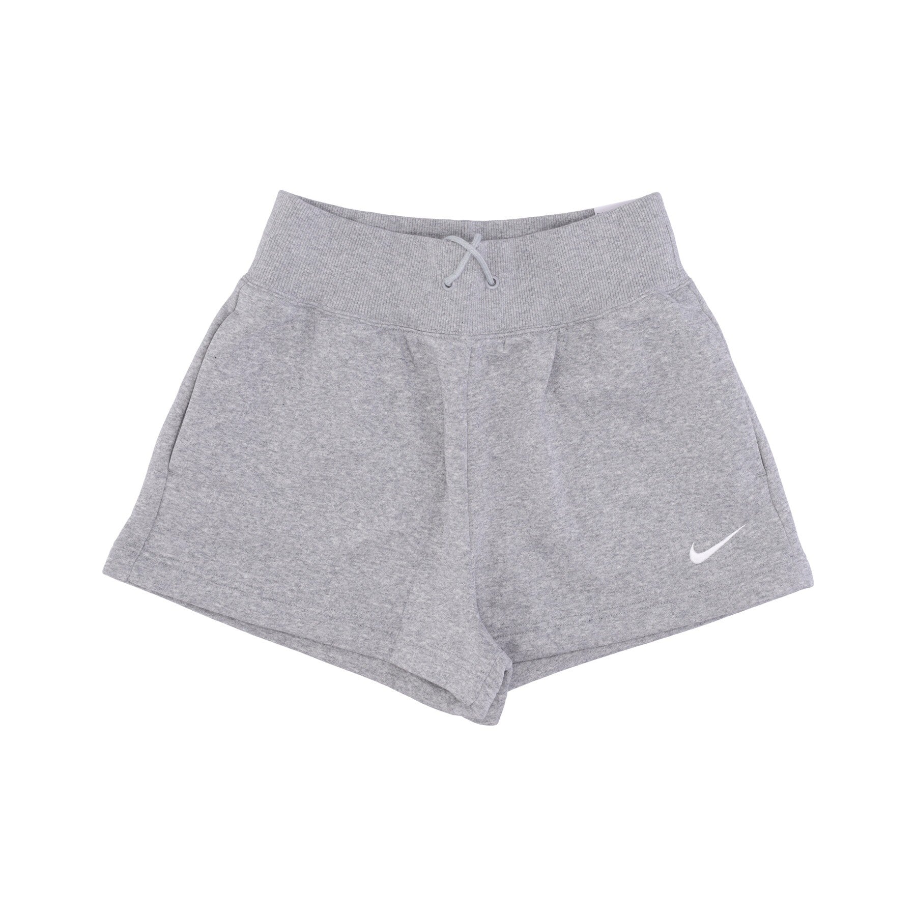 Nike, Pantalone Corto Tuta Felpato Donna Phoenix Fleece Hr Short, Dk Grey Heather/sail