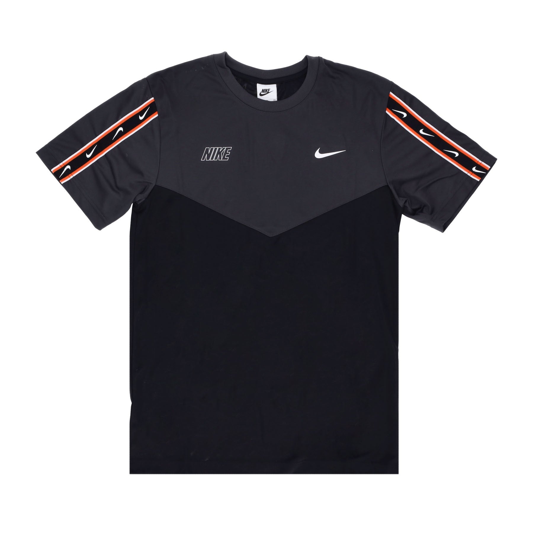 Nike, Maglietta Uomo Sportswear Repeat Sw Pk Tee, Black/dk Smoke Grey/white