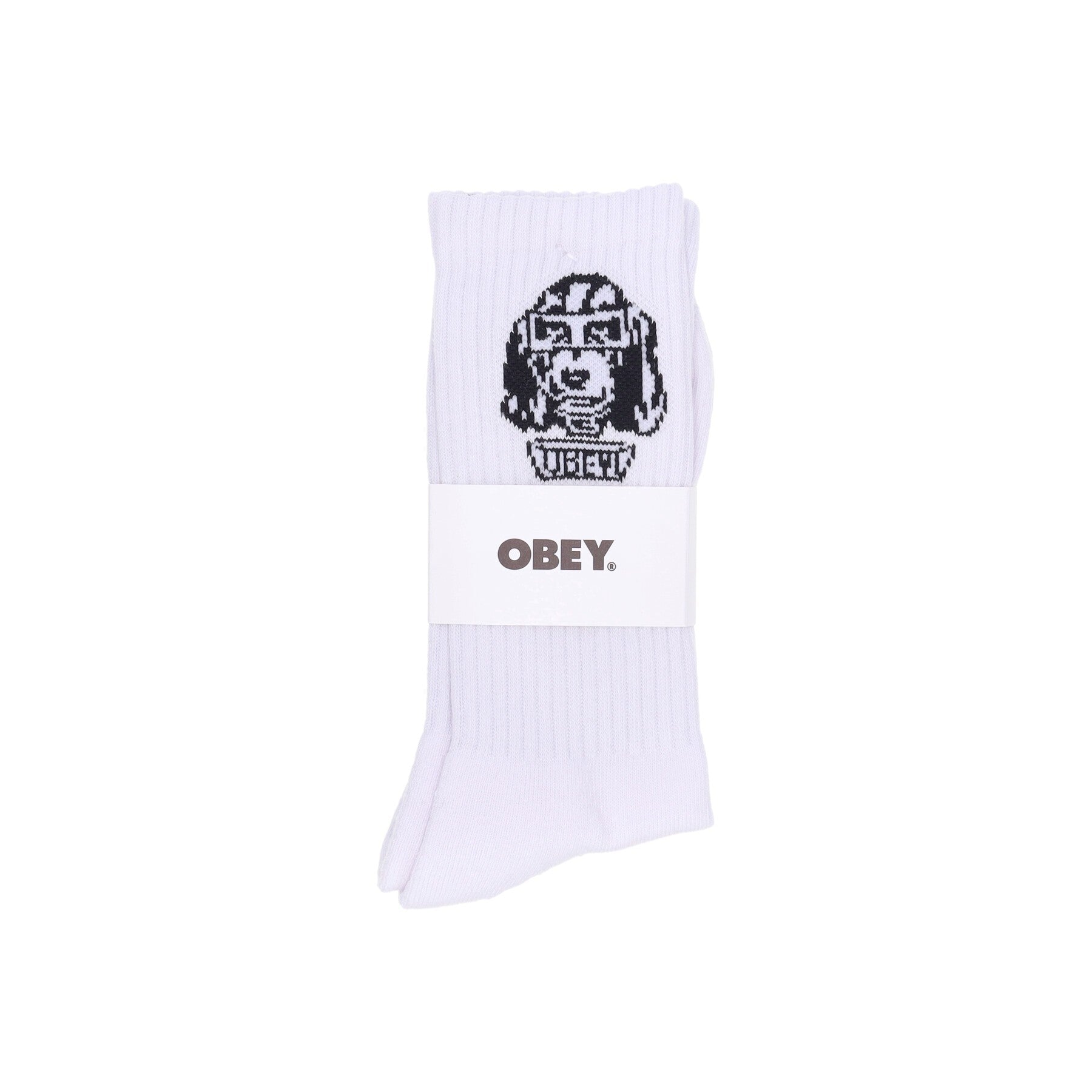 Obey, Calza Media Uomo Dog Socks, White