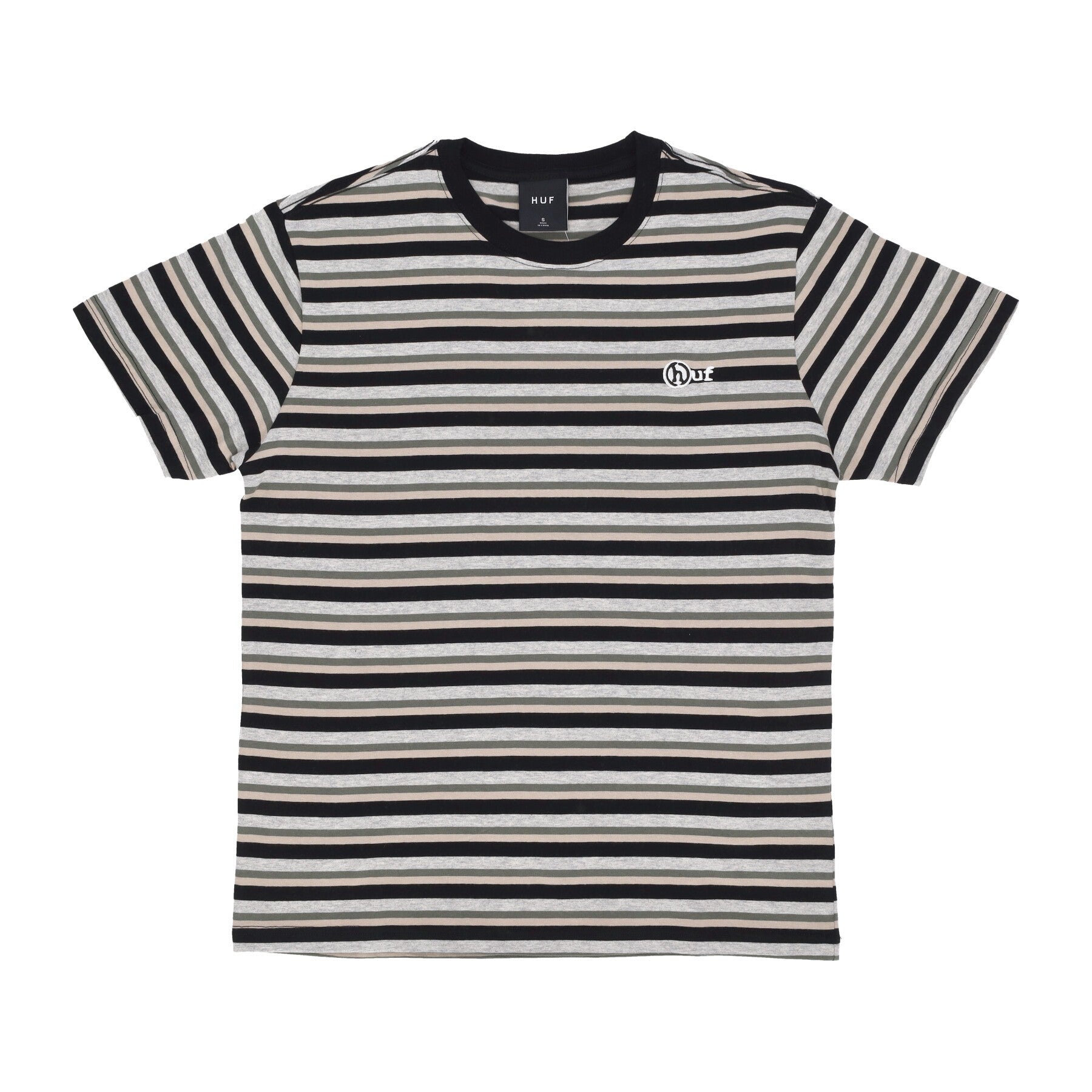 Huf, Maglietta Uomo Webster Stripe Knit Top, Cream