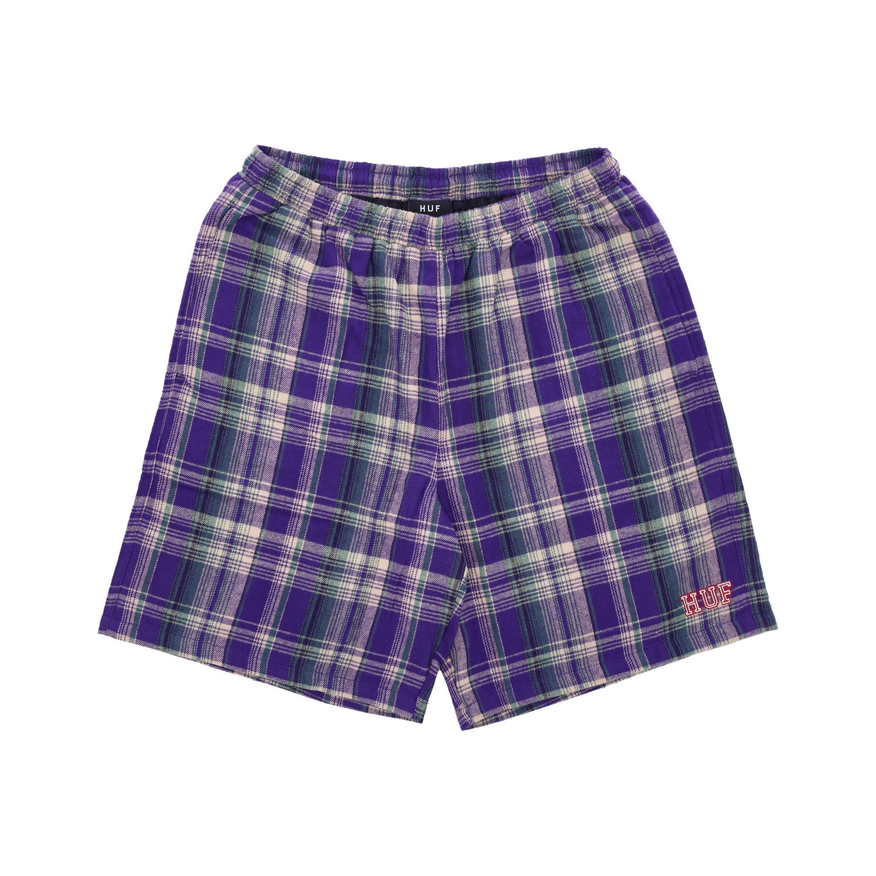 Huf, Pantalone Corto Uomo Cortland Flannel Easy Short, Purple
