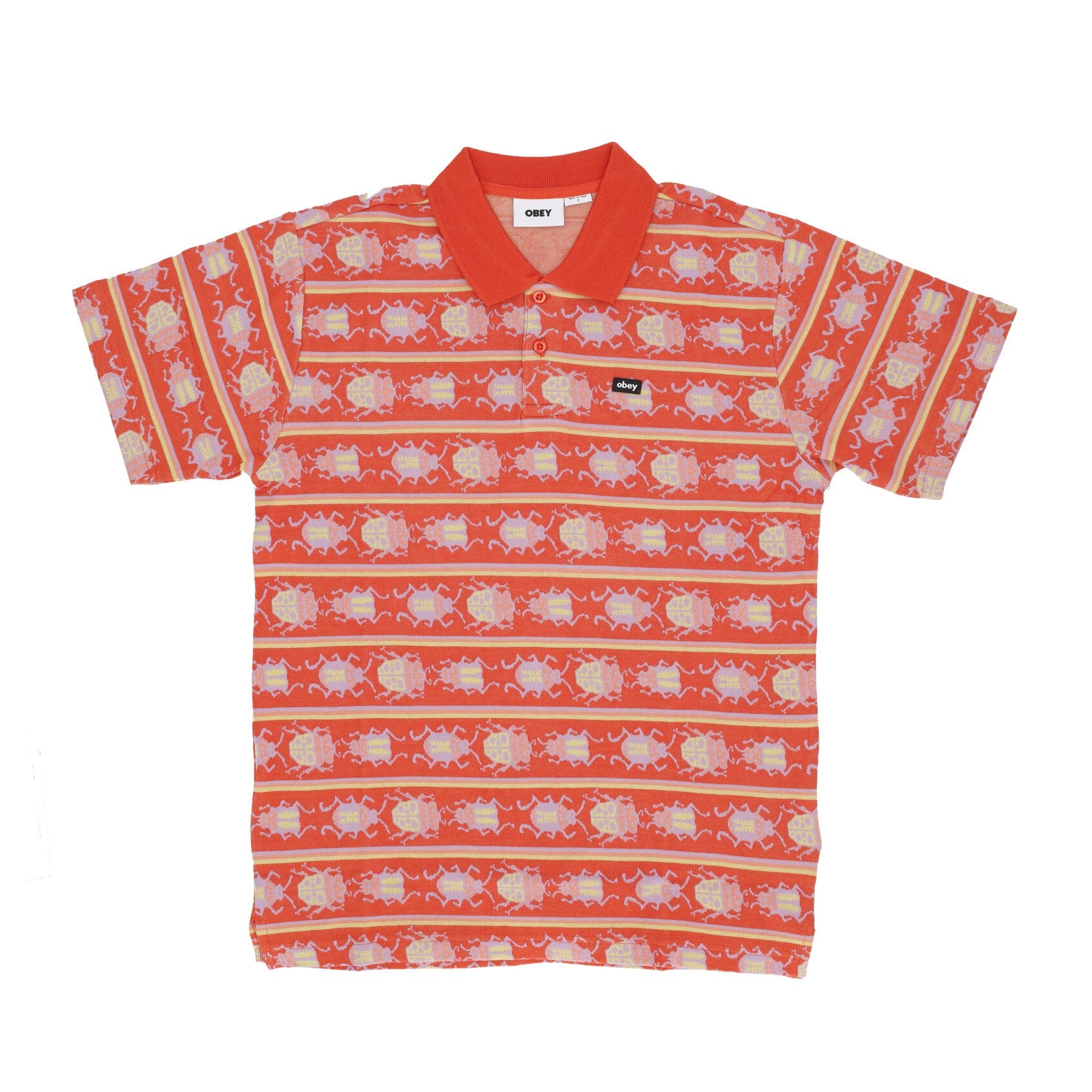 Obey, Polo Manica Corta Uomo Bugs Jacquard Polo, Roobios Multi