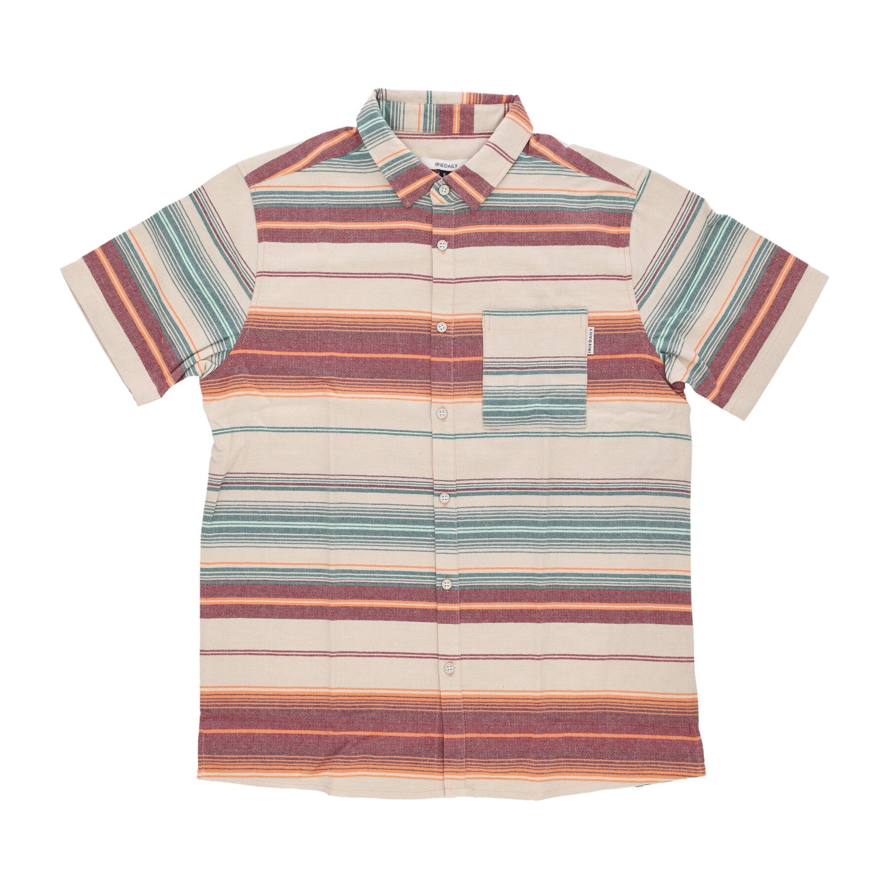 Iriedaily, Camicia Manica Corta Uomo Santo Ssl Shirt, Beige