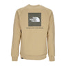 The North Face, Felpa Girocollo Uomo Raglan Redbox Crewneck, Khaki Stone