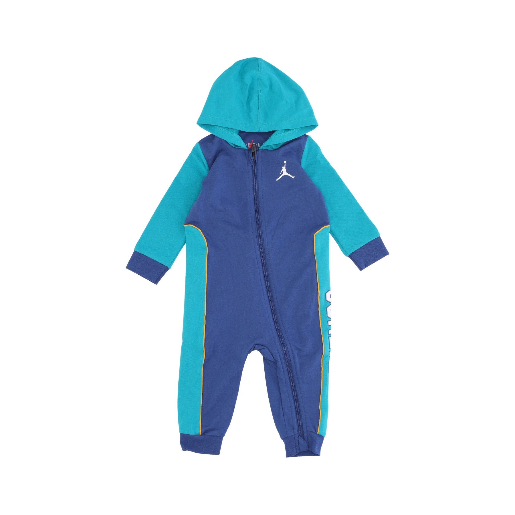Jordan, Tuta Intera Neonato Air Jordan 2 Hooded Coverall, French Blue