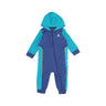 Jordan, Tuta Intera Neonato Air Jordan 2 Hooded Coverall, French Blue