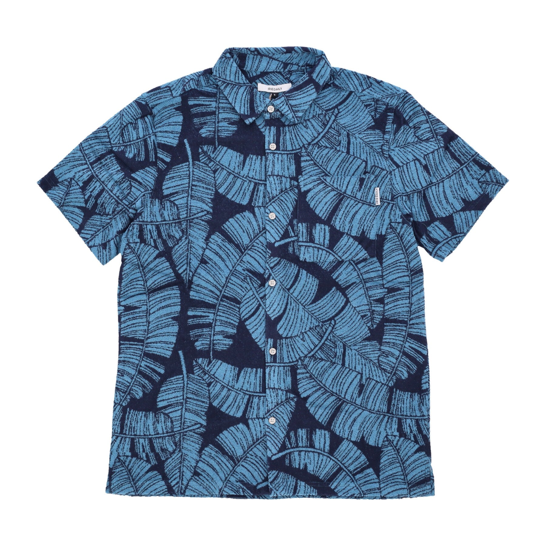 Iriedaily, Camicia Manica Corta Uomo Bananos Ssl Shirt, Navy