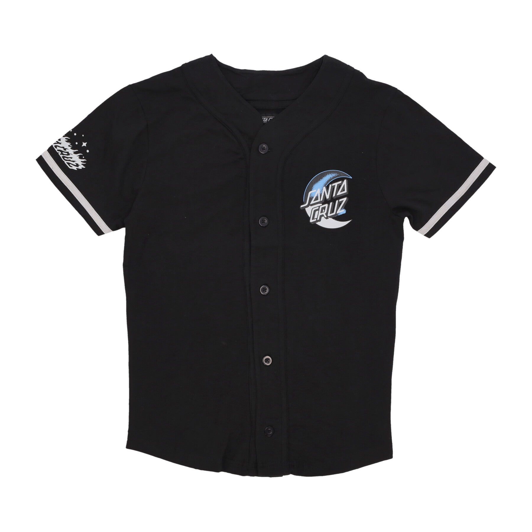 Casacca Bottoni Uomo Cosmic Bone Hand Baseball Shirt Black