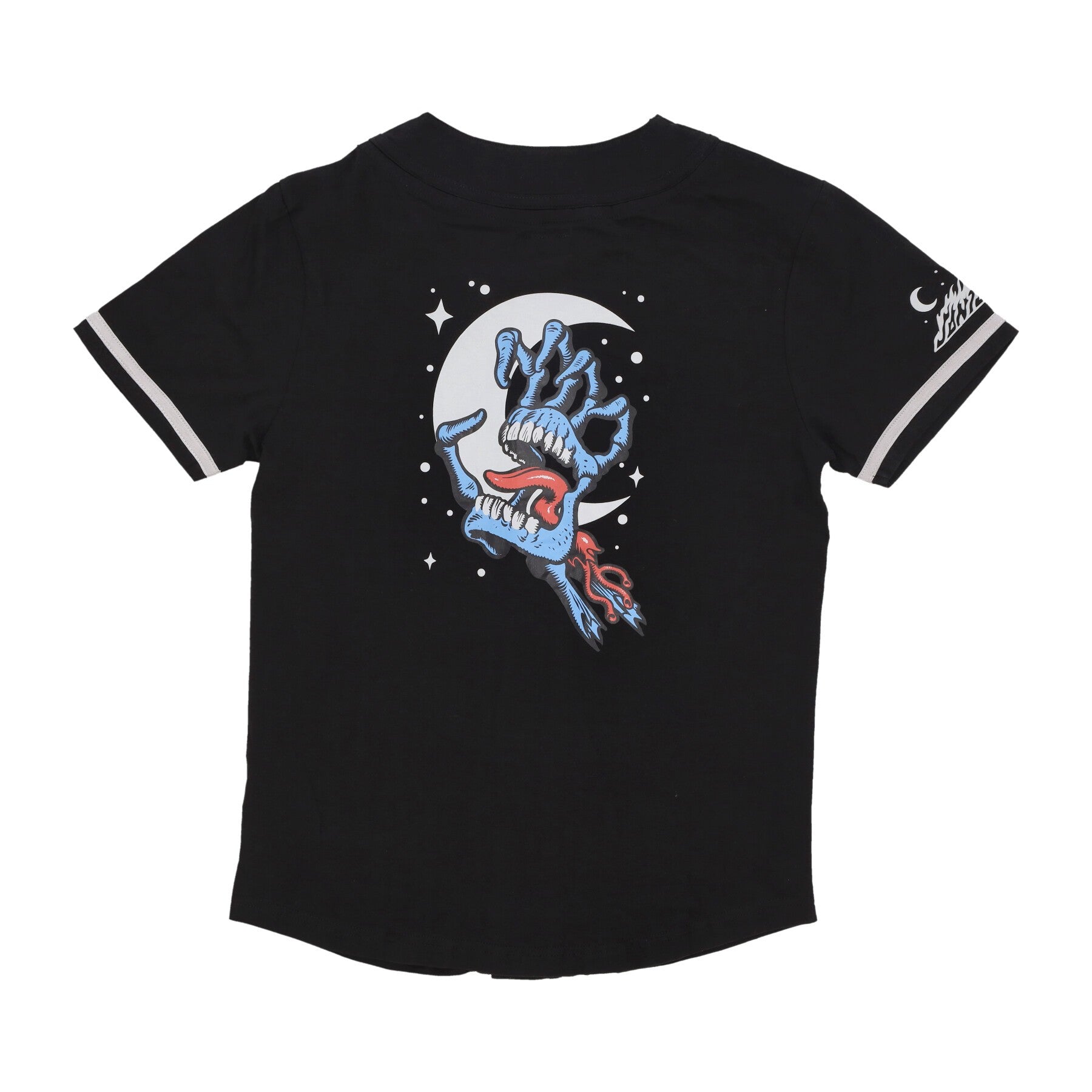Casacca Bottoni Uomo Cosmic Bone Hand Baseball Shirt Black
