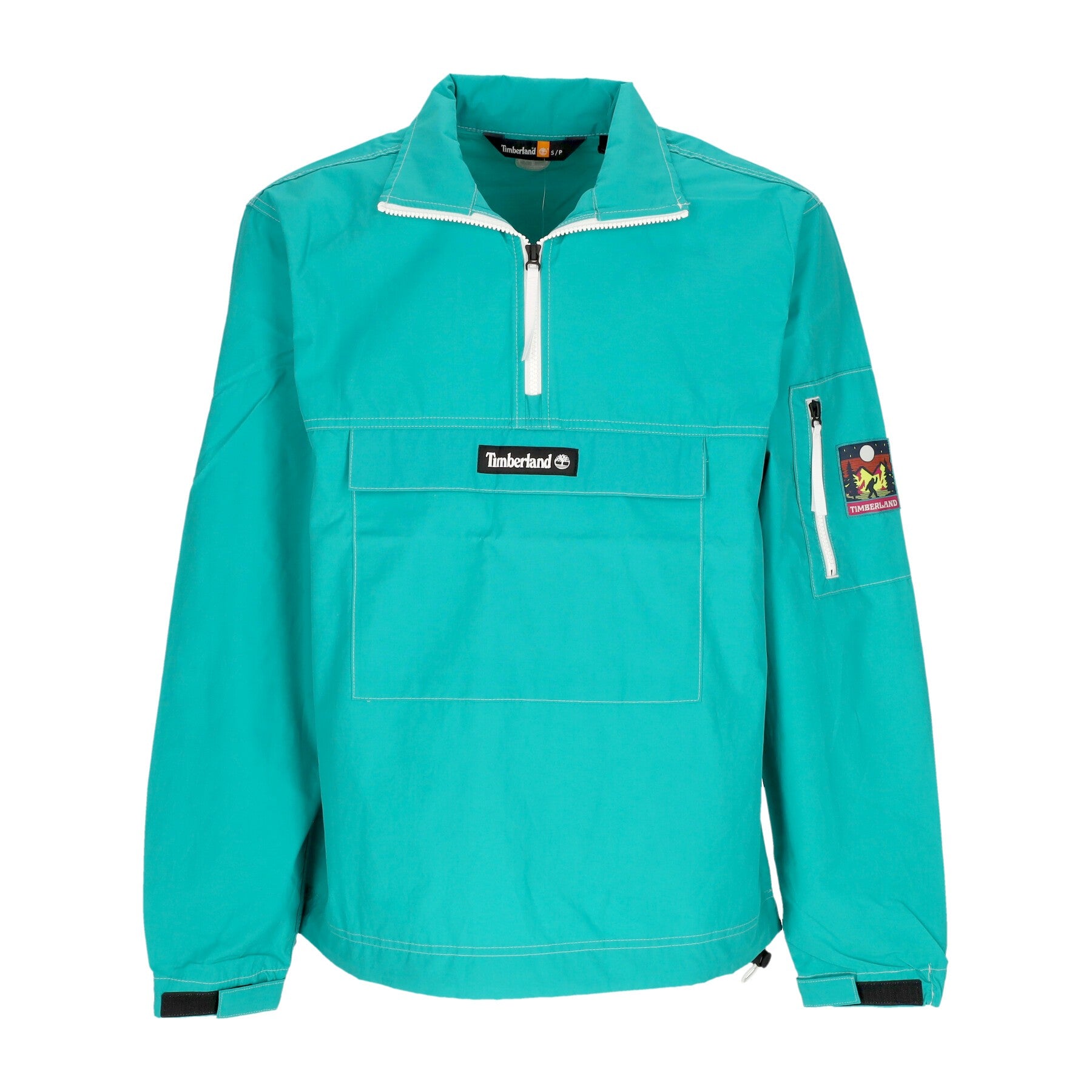 Timberland, Giacca A Vento Infilabile Uomo Hiking Anorak, Columbia Blue