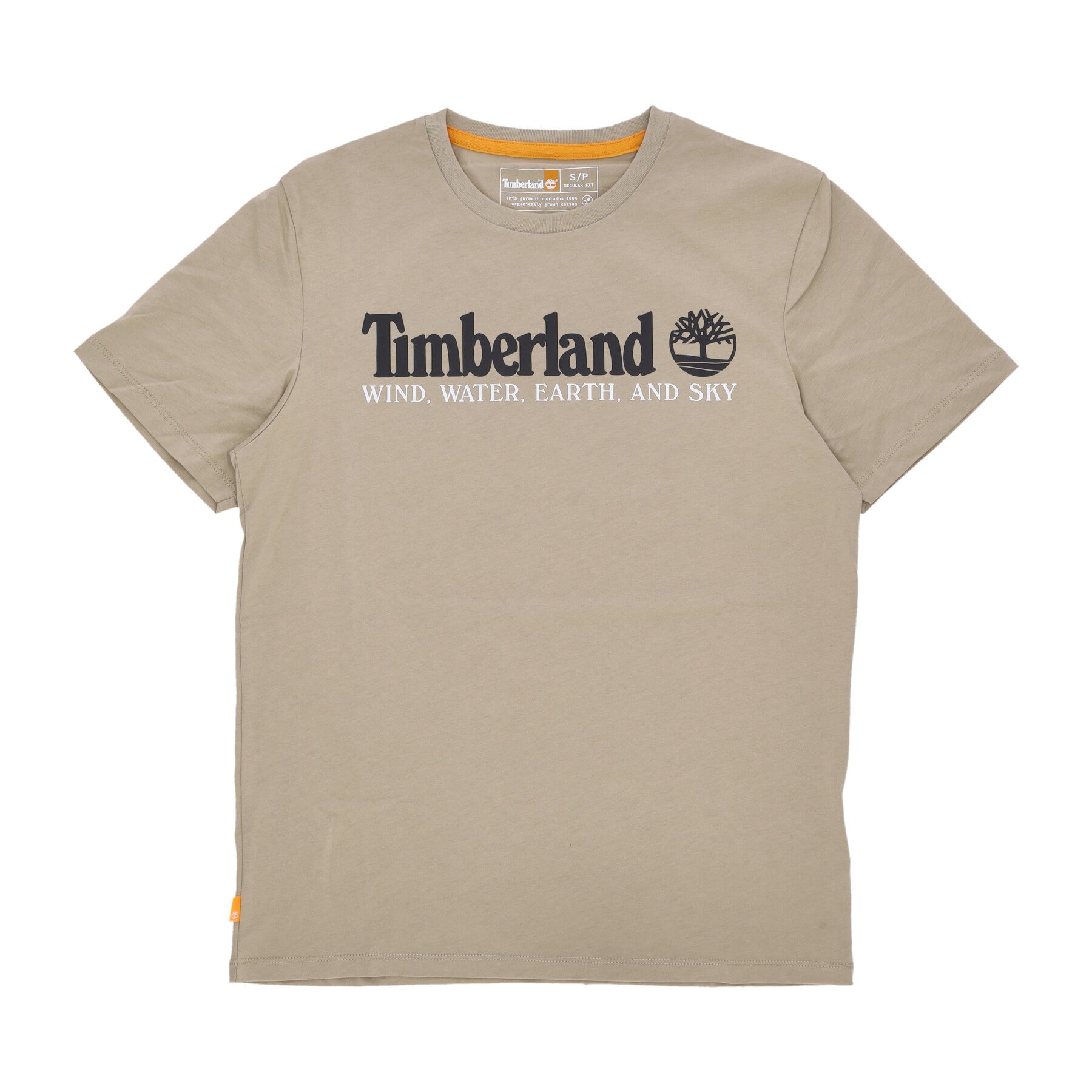 Timberland, Maglietta Uomo Wwes Front Tee, Lemon Pepper