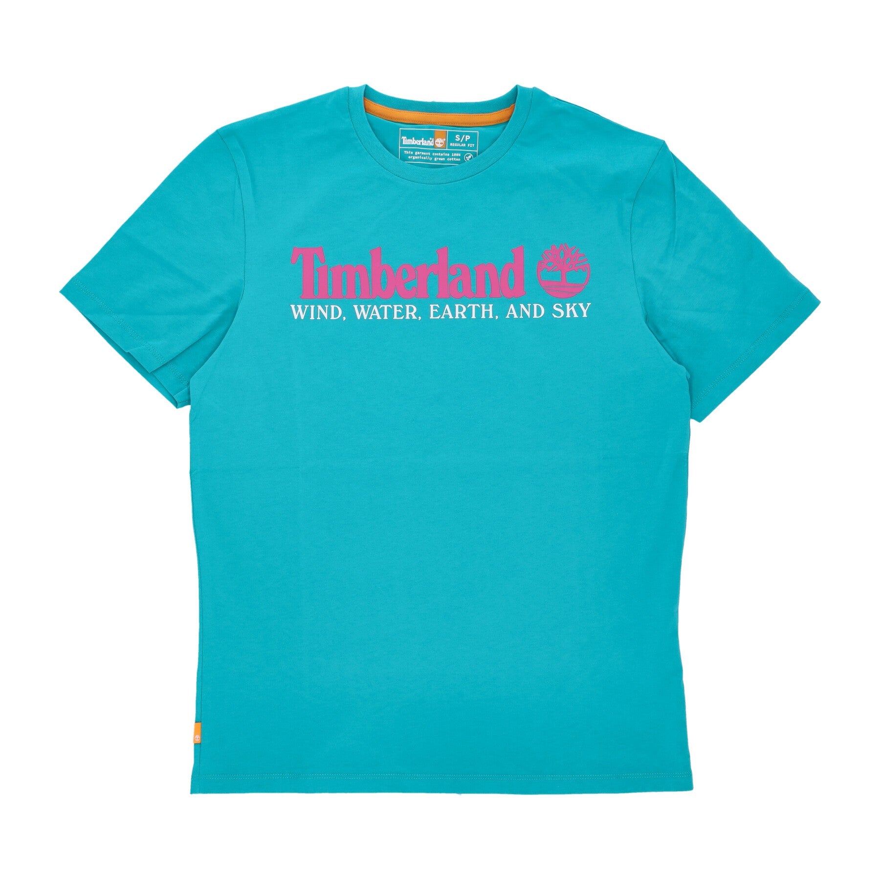 Timberland, Maglietta Uomo Wwes Front Tee, Columbia Blue