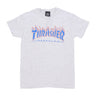 Thrasher, Maglietta Uomo Patriot Flame Tee, Ash Grey