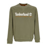 Timberland, Felpa Leggera Girocollo Uomo Embroidery Logo Crew Neck, Cassel Earth