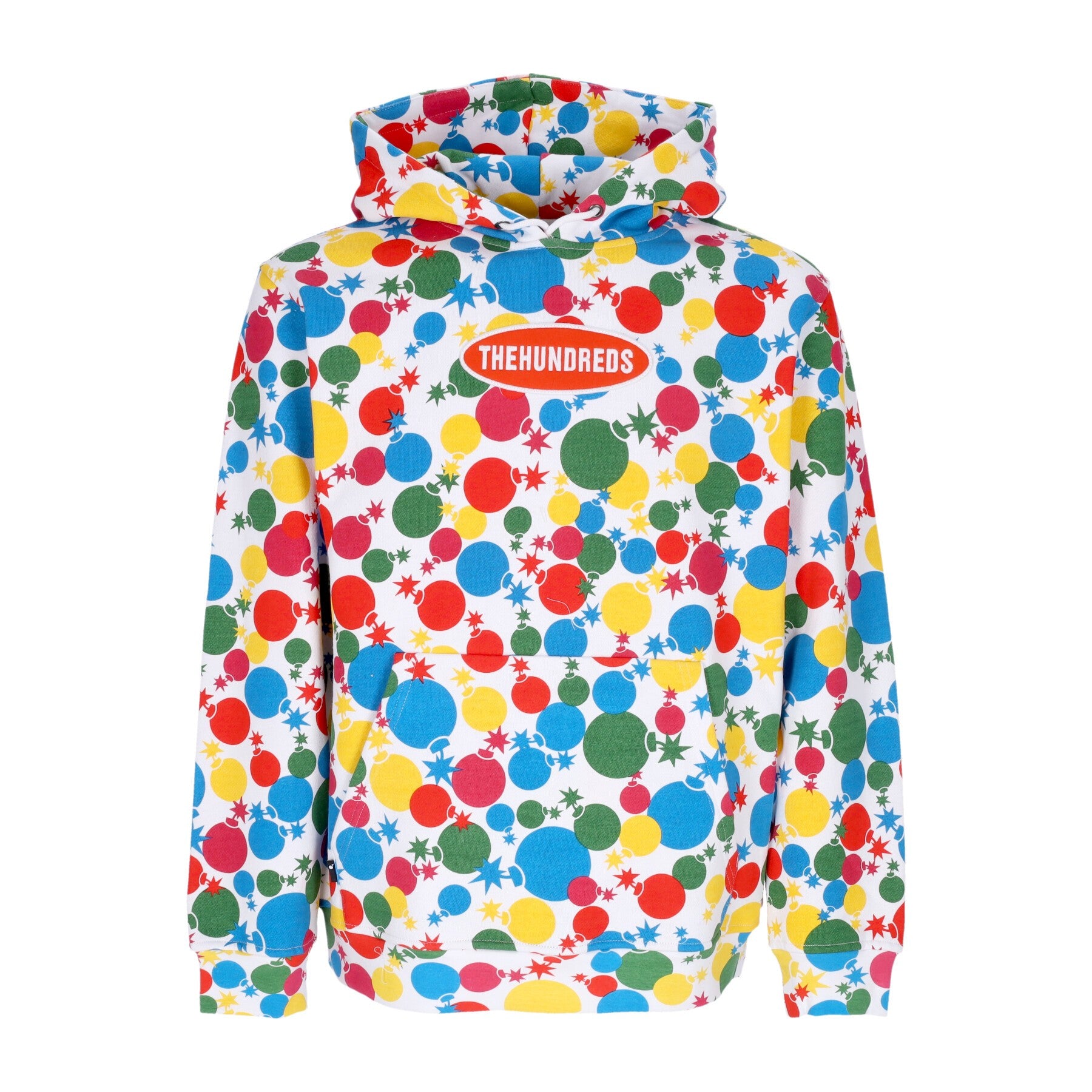 The Hundreds, Felpa Cappuccio Uomo Bubbles Pullover, White