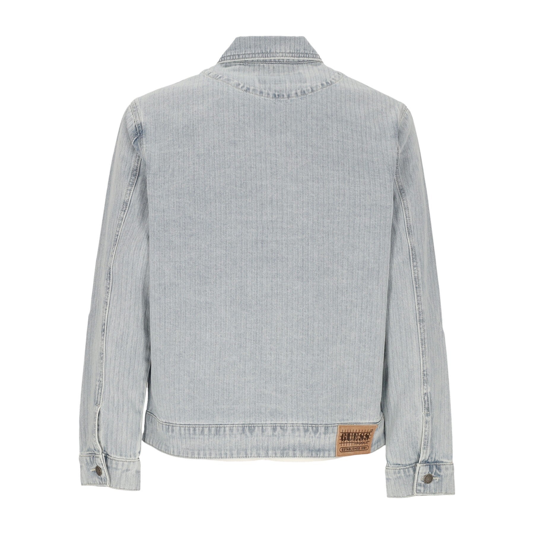 Guess Originals, Giubbotto Jeans Uomo Go Herringbone Denim Jacket, 