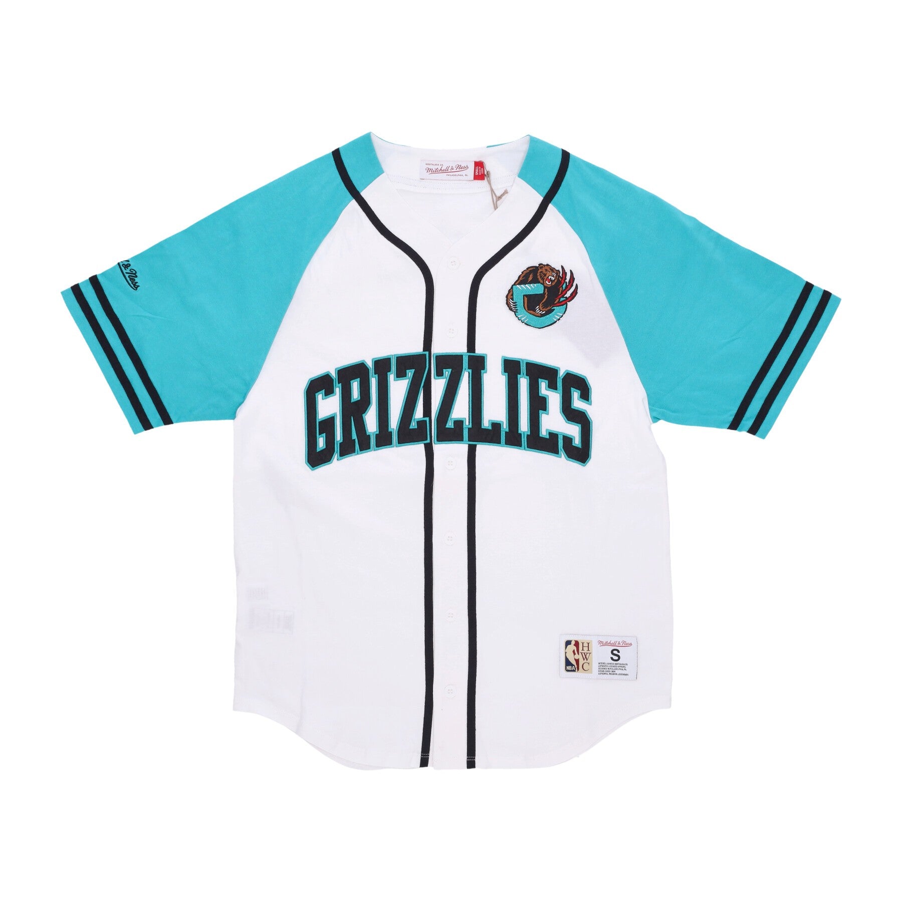 Mitchell & Ness, Casacca Bottoni Uomo Nba Practice Day Button Front Jersey Hardwood Classics Vangri, White