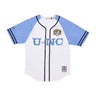 Mitchell & Ness, Casacca Bottoni Uomo Ncaa Practice Day Button Front Jersey Unchee, White