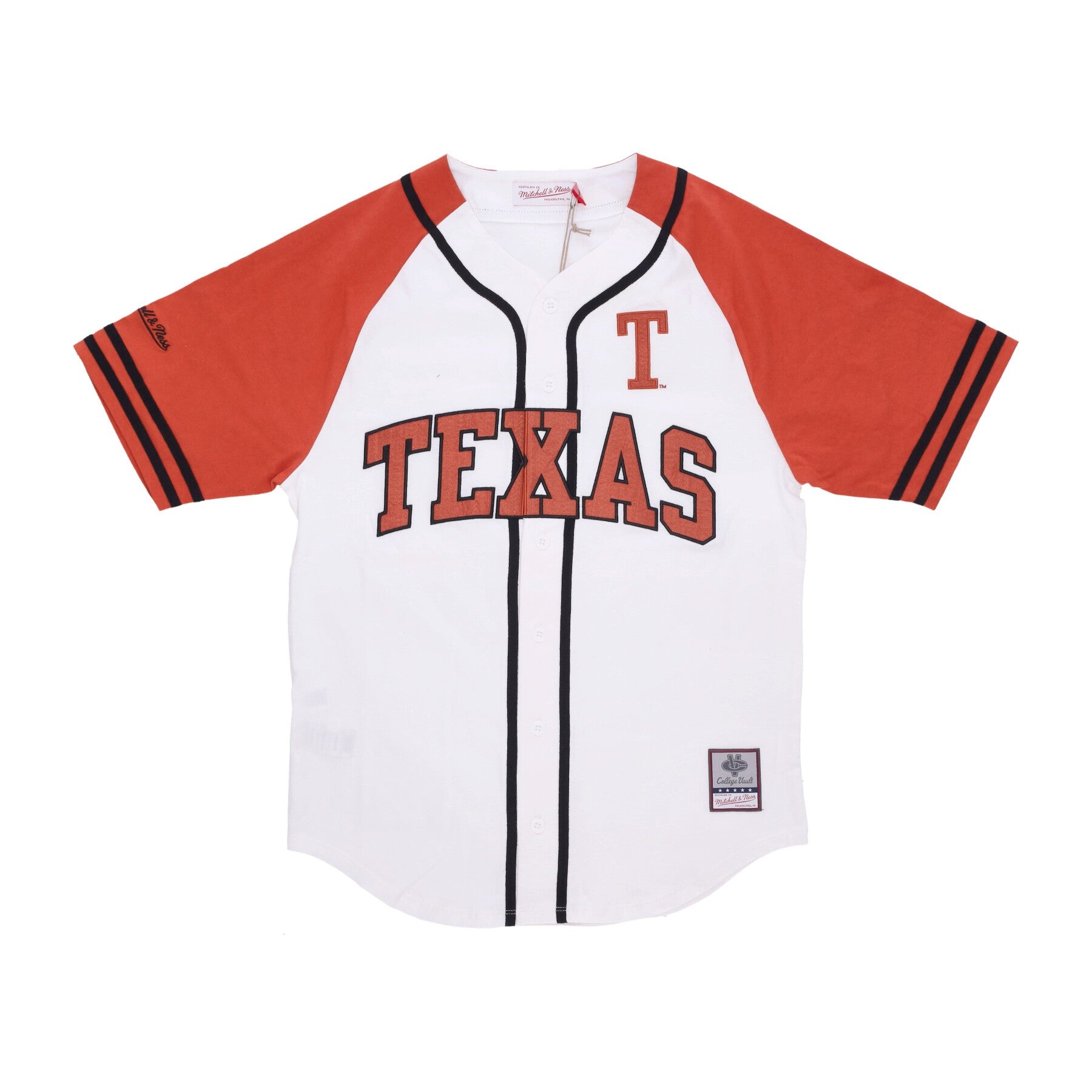 Mitchell & Ness, Casacca Bottoni Uomo Ncaa Practice Day Button Front Jersey Texlon, White