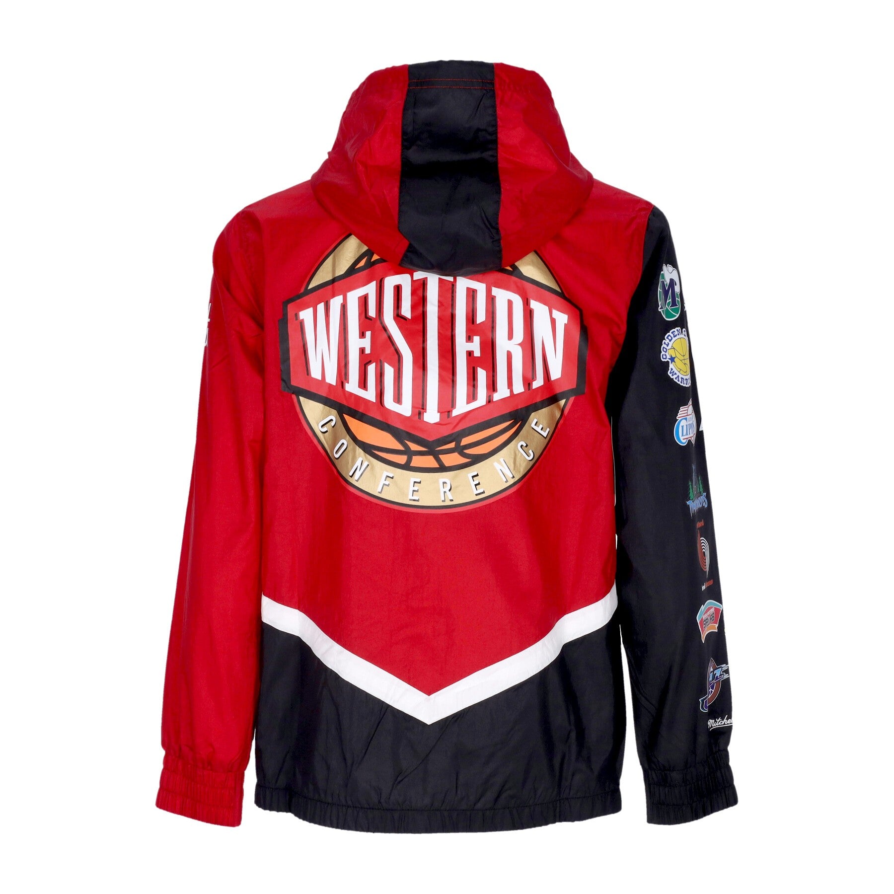 Mitchell & Ness, Giacca A Vento Uomo Nba Undeniable Full Zip Windbreaker Hardwood Classics Team West, 