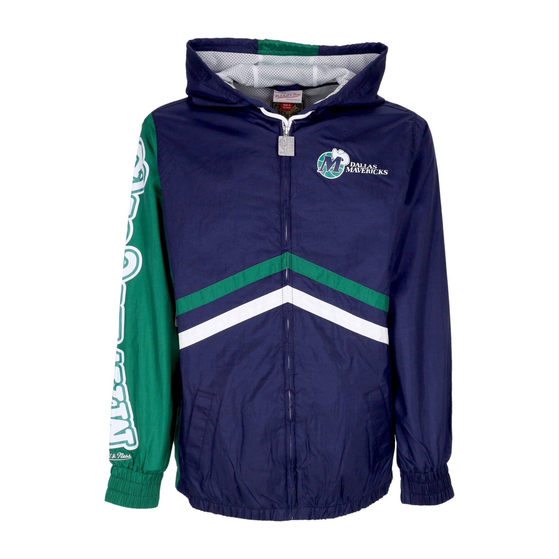 Mitchell & Ness, Giacca A Vento Uomo Nba Undeniable Full Zip Windbreaker Hardwood Classics Dalmav, Navy
